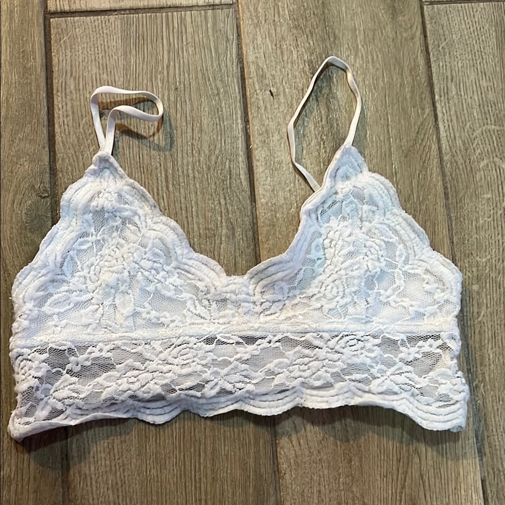 Primark White Floral Lace Bralette